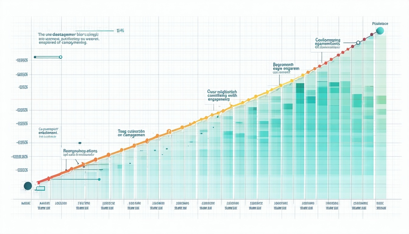 The marketing report features a visually engaging line graph that illustrates a consistent upward trend indicating positive growth over a specified period The xaxis represents time intervals while the yaxis quantifies key performance metrics such as-2